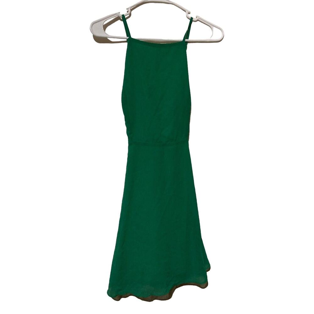Lulus Letter of Love Backless Green Skater Dress Formal Size Medium